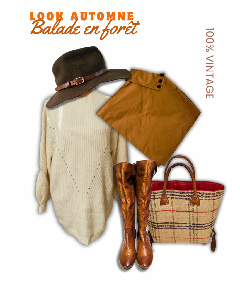 moodboard outfit look cottage core casual automne vintage