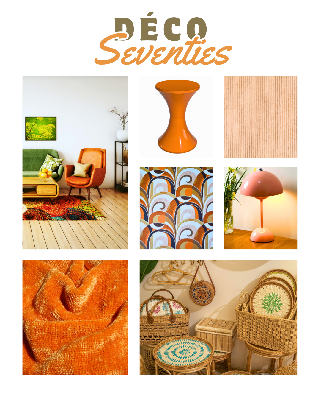 moodboard déco 70's