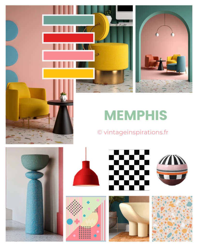 déco vintage 1980 Memphis
