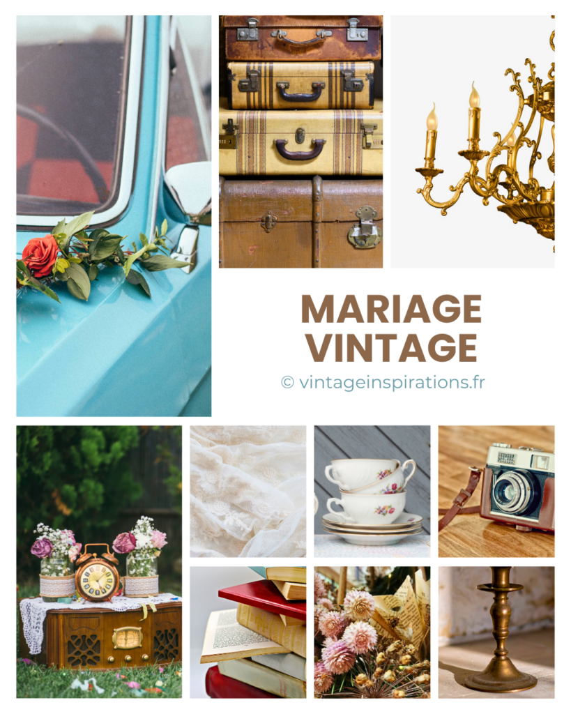 moodboard déco mariage vintage inspirations