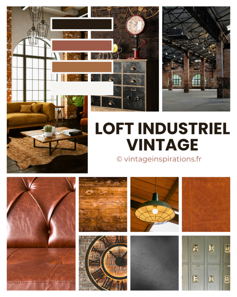 moodboard loft industriel vintage inspirations