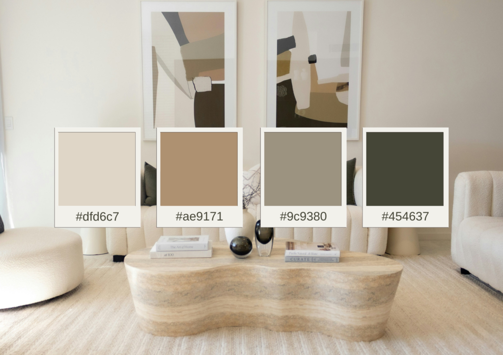 palette couleurs déco épurée minimaliste